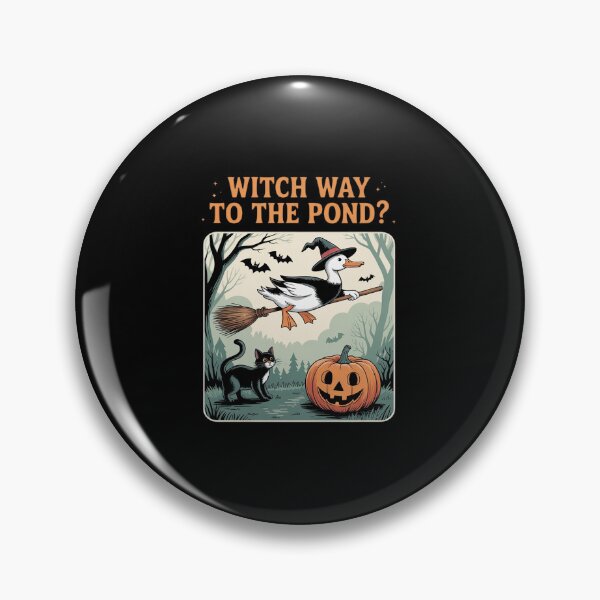 Item preview, Halloween Goose Witch Way To The Pond Spooky Season designed and sold by Sandrhaus.