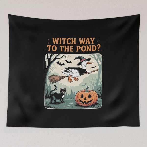 Item preview, Halloween Goose Witch Way To The Pond Spooky Season designed and sold by Sandrhaus.