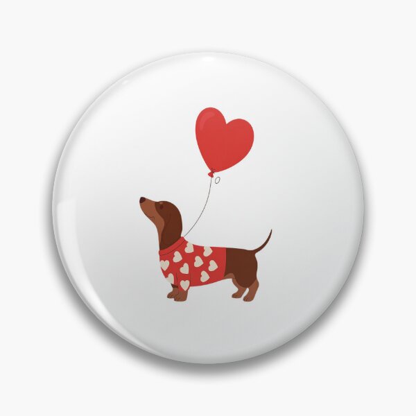 Item preview, Valentines Wiener Dachshund Doxie in Dog Dress designed and sold by Moxizz.