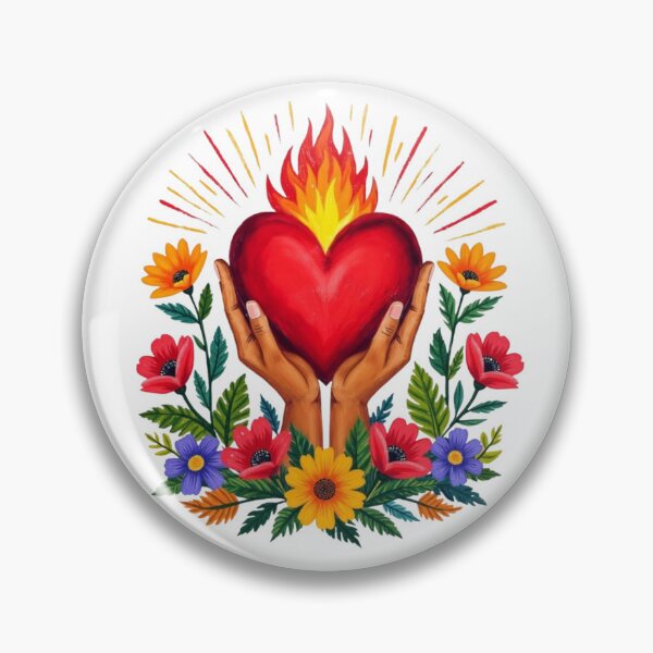 Item preview,  El Corazón – Heart on Fire   designed and sold by BajioAmigos.