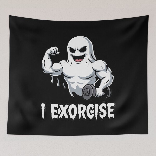 Item preview, Halloween Gym Fitness Ghost I Exorcise designed and sold by ryukaizox1.
