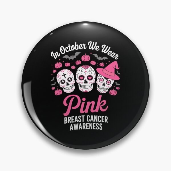 Item preview, Halloween In October We wear Pink Breast Cancer Suger Skull designed and sold by ryukaizox1.