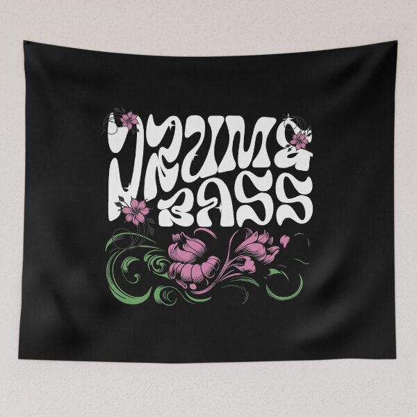 Item preview, DRUM AND BASS  - Dnb Floral Garden (White) designed and sold by Discothreadz.