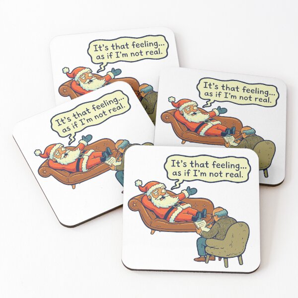 Item preview, Santa Claus at the Therapist | Funny Holiday  | Unique Christmas Gift Idea | Quirky Festive Humor | Original Pop Culture Art designed and sold by Loffartdesign.