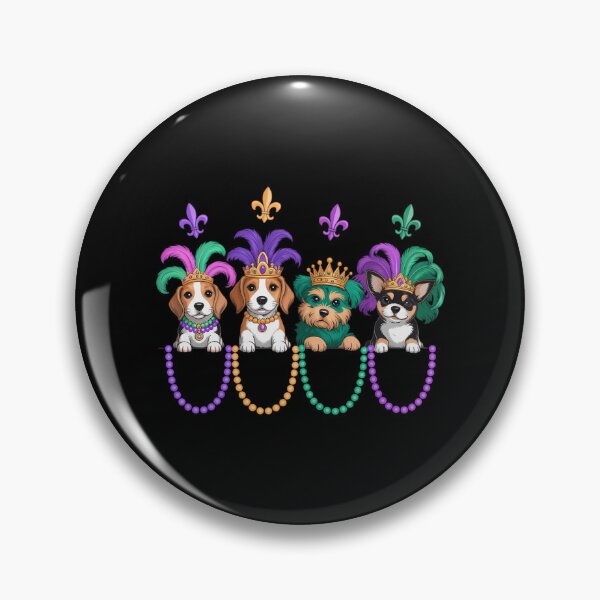 Item preview, Mardi Gras Dogs Parade Carnival Mask New Orleans designed and sold by AsteriskDatBArt.