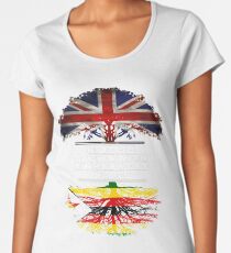 Briten gewachsen mit simbabwischem Wurzel-Geschenk für Simbabwe von Simbabwe - Simbabwe-Flagge in den Wurzeln Frauen Premium T-Shirts