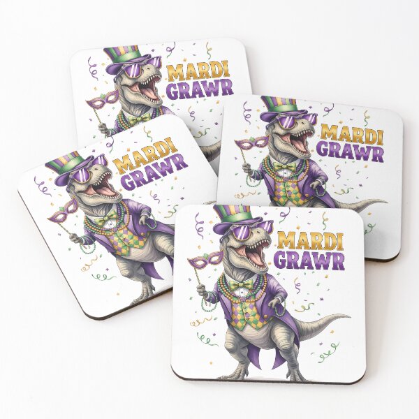 Item preview, Mardi Grawr T Rex Dinosaur Mardi Gras Bead Gothic designed and sold by RoyesButler.