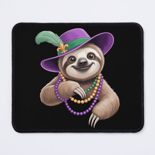 Item preview, Mardi Gras Sloth - Funny Mardi Gras Animal designed and sold by AsteriskDatBArt.