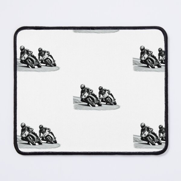 Item preview, Two motorbike riders turning in a race curve_17_side view designed and sold by Aariq.