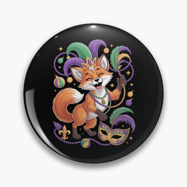Item preview, Fox Animal Lover Cute Mardi Gras Carnival Jester designed and sold by AsteriskDatBArt.