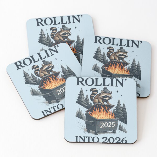 Item preview, Rollin' Into 2026 Raccoon Dumpster Fire designed and sold by legendaryskins.