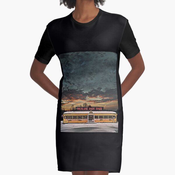Vicksburg Mississippi Sky over the Highland Park Diner, Rochester Graphic T-Shirt Dress