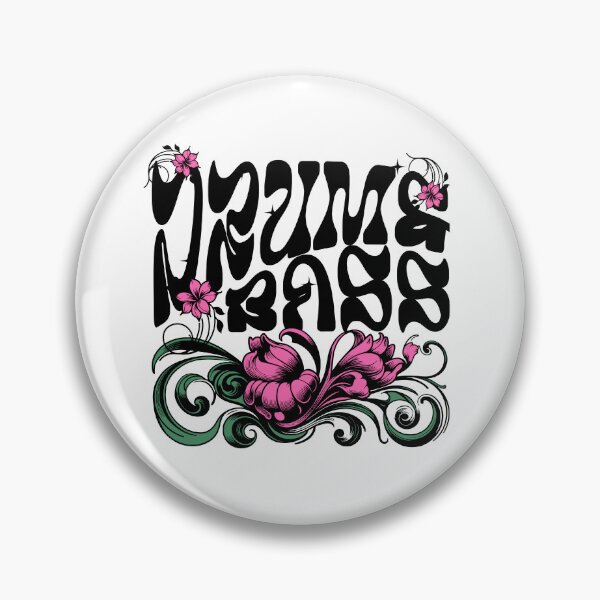 Item preview, DRUM AND BASS  - DNB Floral Garden (Black)  designed and sold by Discothreadz.
