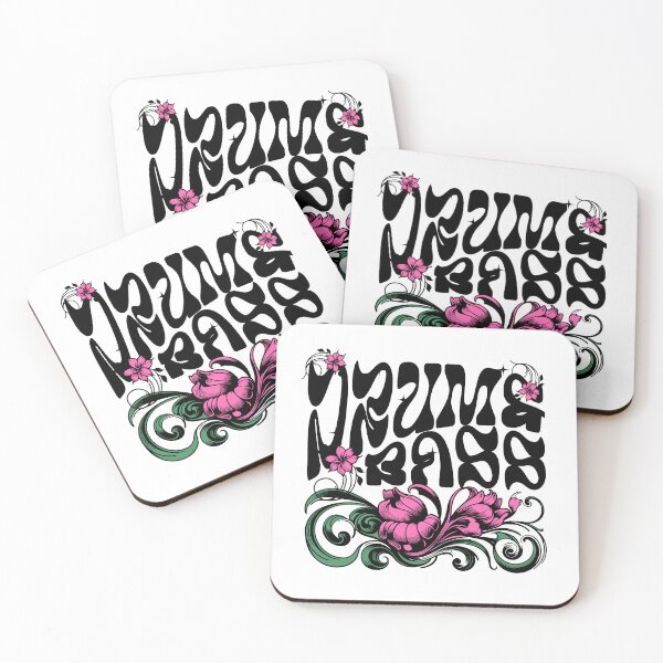 Item preview, DRUM AND BASS  - DNB Floral Garden (Black)  designed and sold by Discothreadz.