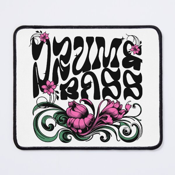 Item preview, DRUM AND BASS  - DNB Floral Garden (Black)  designed and sold by Discothreadz.