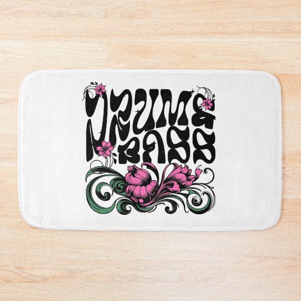 Item preview, DRUM AND BASS  - DNB Floral Garden (Black)  designed and sold by Discothreadz.