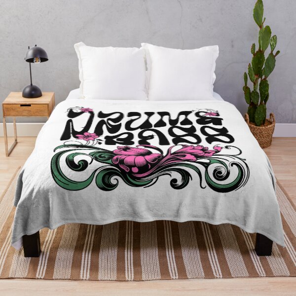 Item preview, DRUM AND BASS  - DNB Floral Garden (Black)  designed and sold by Discothreadz.