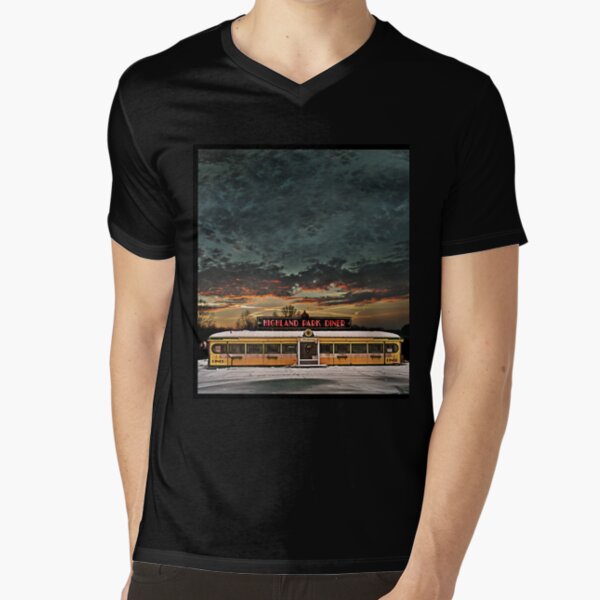 Vicksburg Mississippi Sky over the Highland Park Diner, Rochester V-Neck T-Shirt