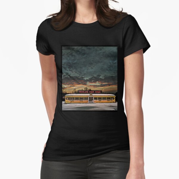Vicksburg Mississippi Sky over the Highland Park Diner, Rochester Fitted T-Shirt