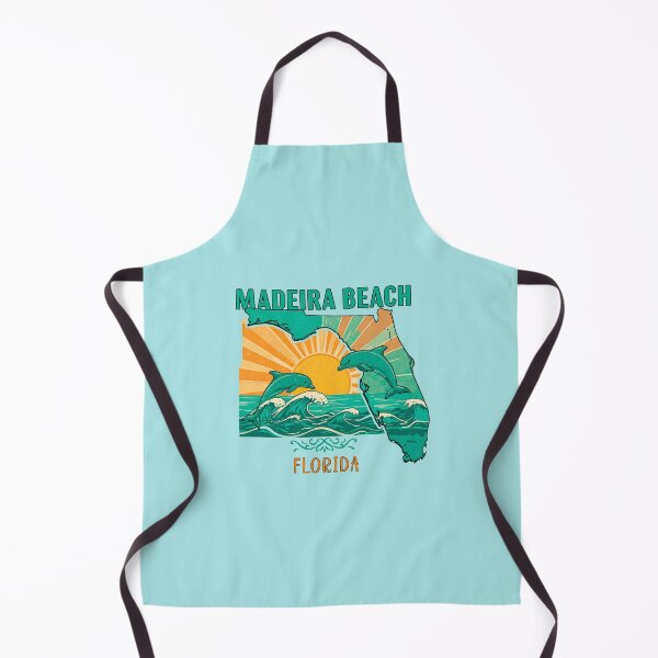 Item preview, Madeira Beach Florida Retro Dolphin Art - Sunset & Waves Design designed and sold by Mandeville Photography.