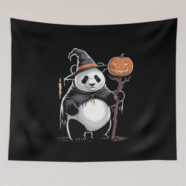Item preview, Halloween Panda Witch Holding Pumpkin Animal Halloween designed and sold by ryukaizox1.
