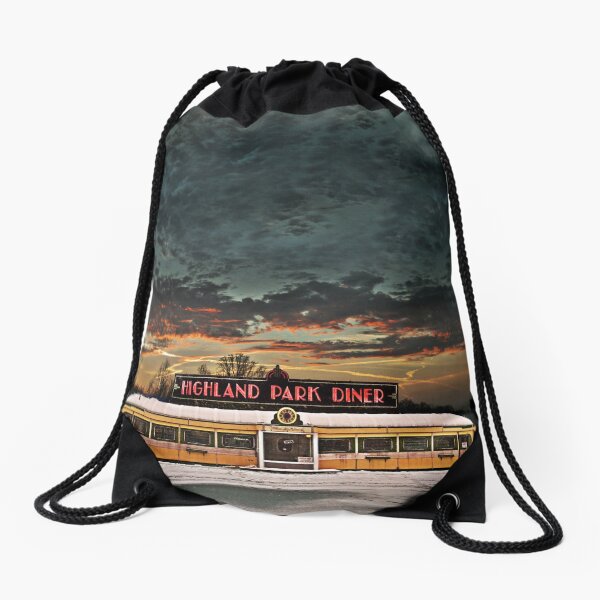 Vicksburg Mississippi Sky over the Highland Park Diner, Rochester Drawstring Bag
