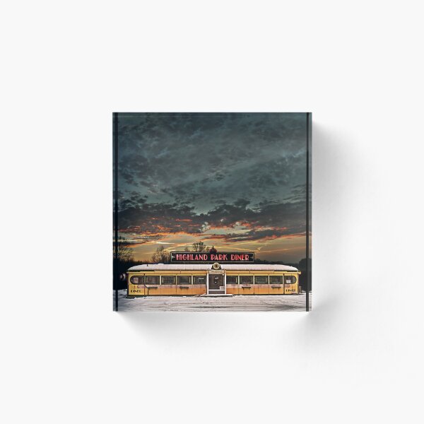 Vicksburg Mississippi Sky over the Highland Park Diner, Rochester Acrylic Block