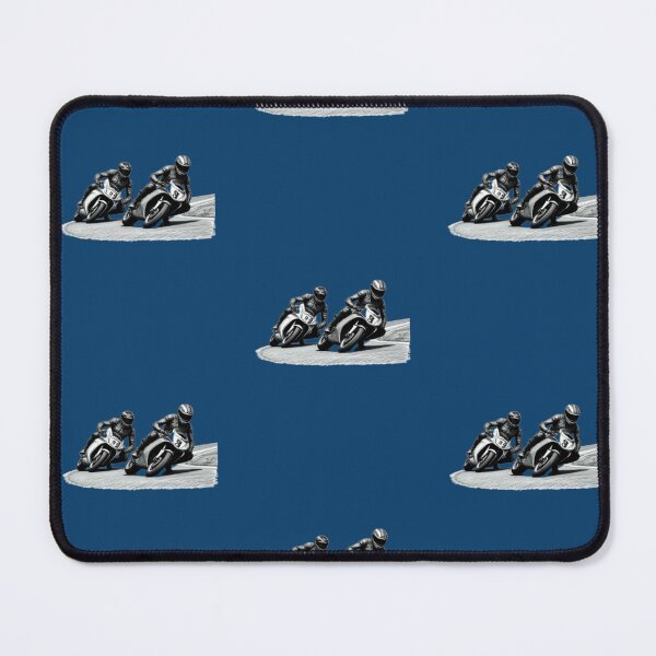 Item preview, Two motorbike riders turning in a race curve_18_side view designed and sold by Aariq.