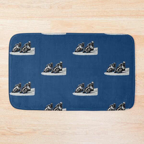 Item preview, Two motorbike riders turning in a race curve_18_side view designed and sold by Aariq.