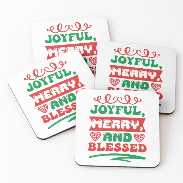 Item preview, Joyful, Merry, and Blessed - Festive Christian Christmas Slogan designed and sold by FuzionRaptor.