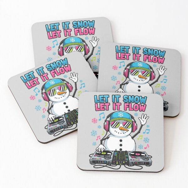 Item preview, Let It Snow Let It Flow DJ Snowman designed and sold by MyFishka.