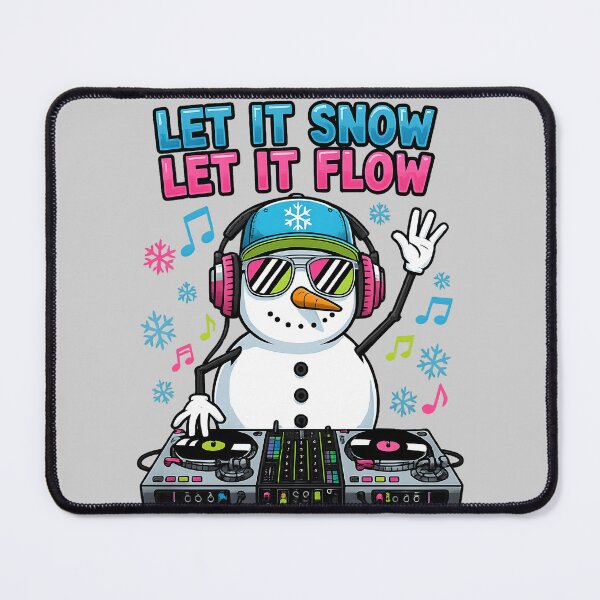 Item preview, Let It Snow Let It Flow DJ Snowman designed and sold by MyFishka.