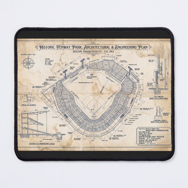 Item preview, Historic Fenway Park 1912 — Vintage Architectural Blueprint Art designed and sold by Daniel Hagerman.