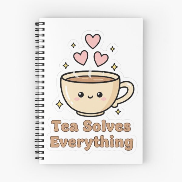 Item preview, Cozy Tea Sticker | Tea Solves Everything | Cute UK Aesthetic Design designed and sold by TrackinDaTrends.