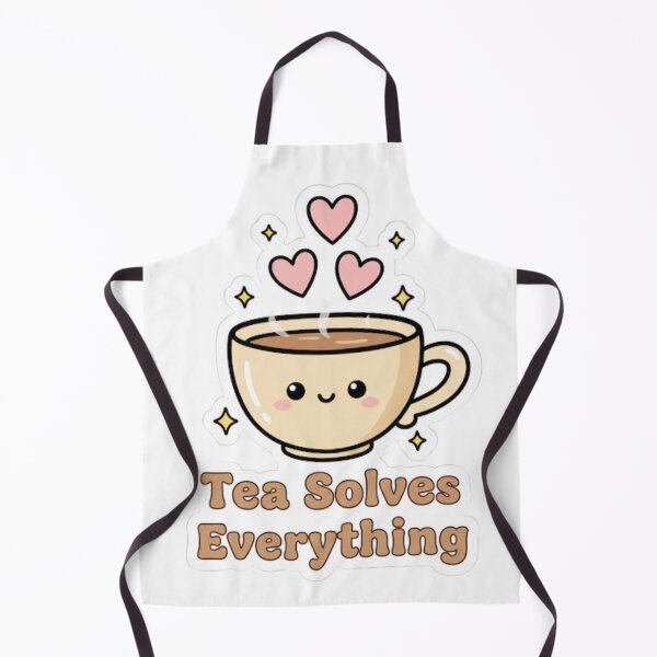 Item preview, Cozy Tea Sticker | Tea Solves Everything | Cute UK Aesthetic Design designed and sold by TrackinDaTrends.