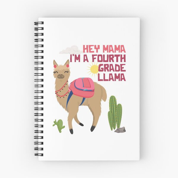Item preview, Hey Mama I'm A Fourth Grade Llama Back To School Funny Gift Illustration designed and sold by kolbasound.