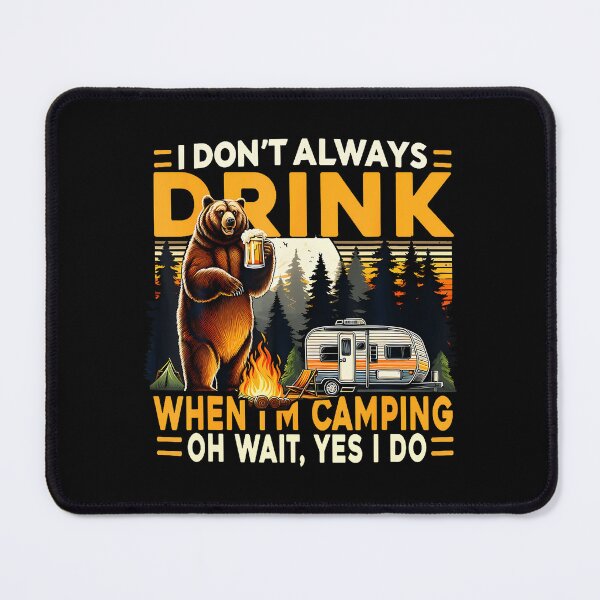 Item preview, Funny Camping Bear Drinking Beer Team Campfire designed and sold by EileenDeana.