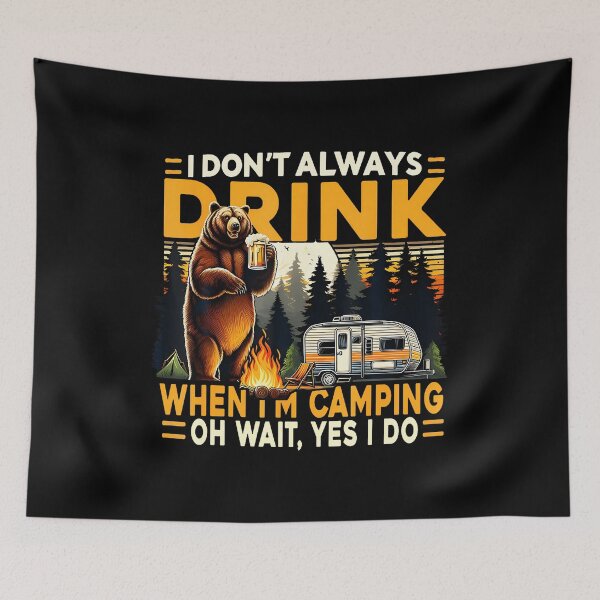 Item preview, Funny Camping Bear Drinking Beer Team Campfire designed and sold by EileenDeana.