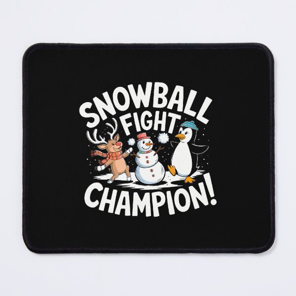 Item preview, Snowball Fight Champion Funny Reindeer Snowman Penguin Game designed and sold by AndreaBonnie.
