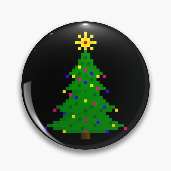 Item preview, Christmas tree snow pixel art  designed and sold by DavinMaur.