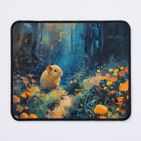 Item preview, Baby Guinea Pig Painting in a Mystical Mushroom Forest designed and sold by CuongArtLab.