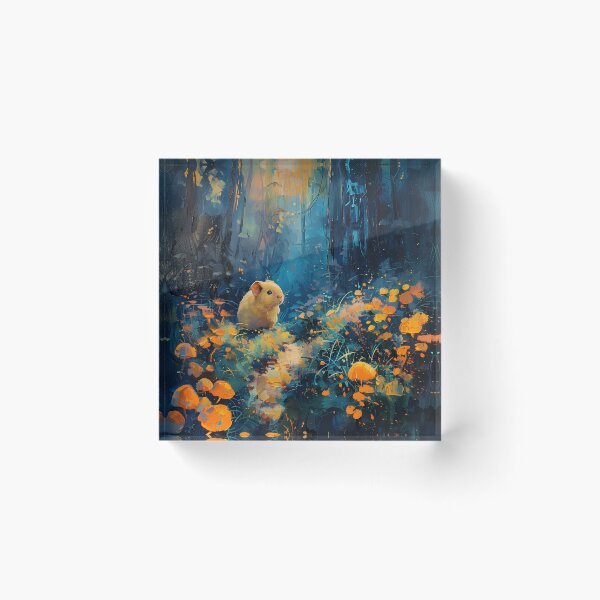 Item preview, Baby Guinea Pig Painting in a Mystical Mushroom Forest designed and sold by CuongArtLab.