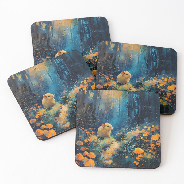 Item preview, Baby Guinea Pig Painting in a Mystical Mushroom Forest designed and sold by CuongArtLab.