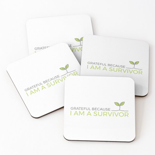 Item preview, Grateful Because I Am A Survivor - time to be reborn designed and sold by KiwiRider.