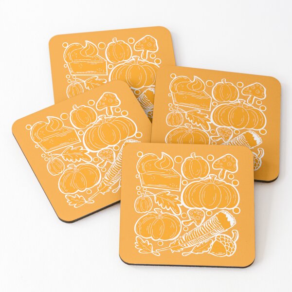 Item preview, Thanksgiving Bliss with orange background  designed and sold by missmann.