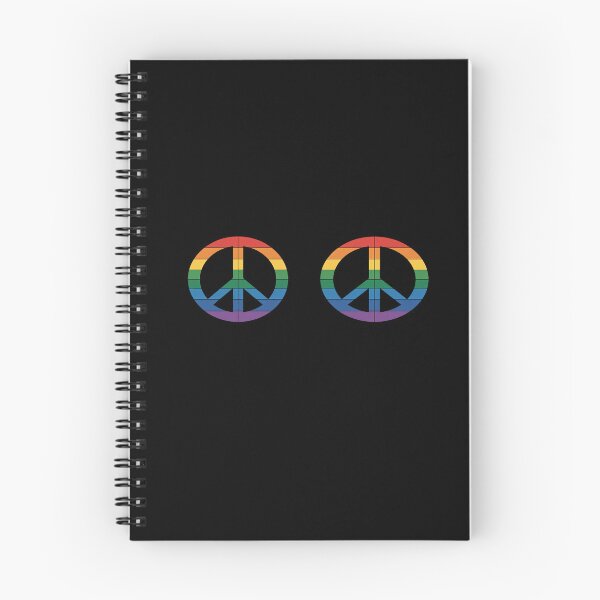 Item preview, LGBT Boobs Rainbow Peace Sign LGBTQ Lesbian Gay Pride designed and sold by catsdothingz.