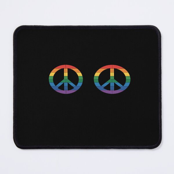 Item preview, LGBT Boobs Rainbow Peace Sign LGBTQ Lesbian Gay Pride designed and sold by catsdothingz.