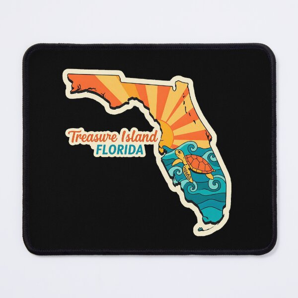 Artikelvorschau, Treasure Island Florida Retro Art | Sonnenuntergang & Schildkröten-Design auf Shirts, Taschen & mehr entworfen und verkauft von Mandeville Photography.