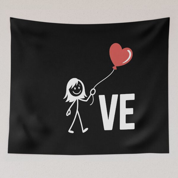 Item preview, Love Couple Gril with balloon cute little guy with heart designed and sold by catsdothingz.