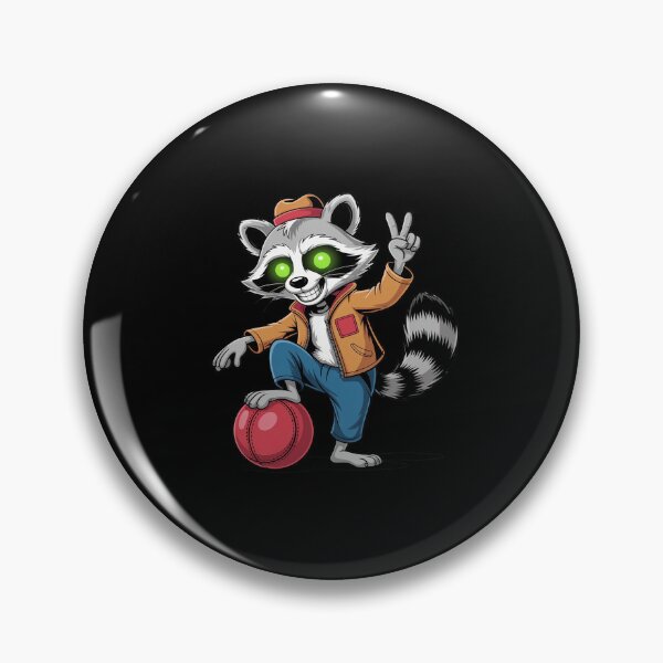 Artikelvorschau, Halloween-Waschbär, der dabbt – Dodgeball-Spieler entworfen und verkauft von LinlinsDemons.